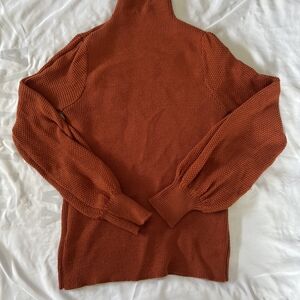Lucy Paris Terracotta Turtleneck Sweater
